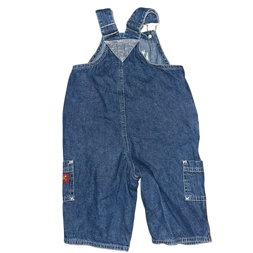 Vintage Corcoran Christmas‎ denim overalls size 9M